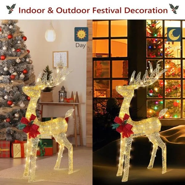 Lighted Reindeer & Sleigh Set – view 6