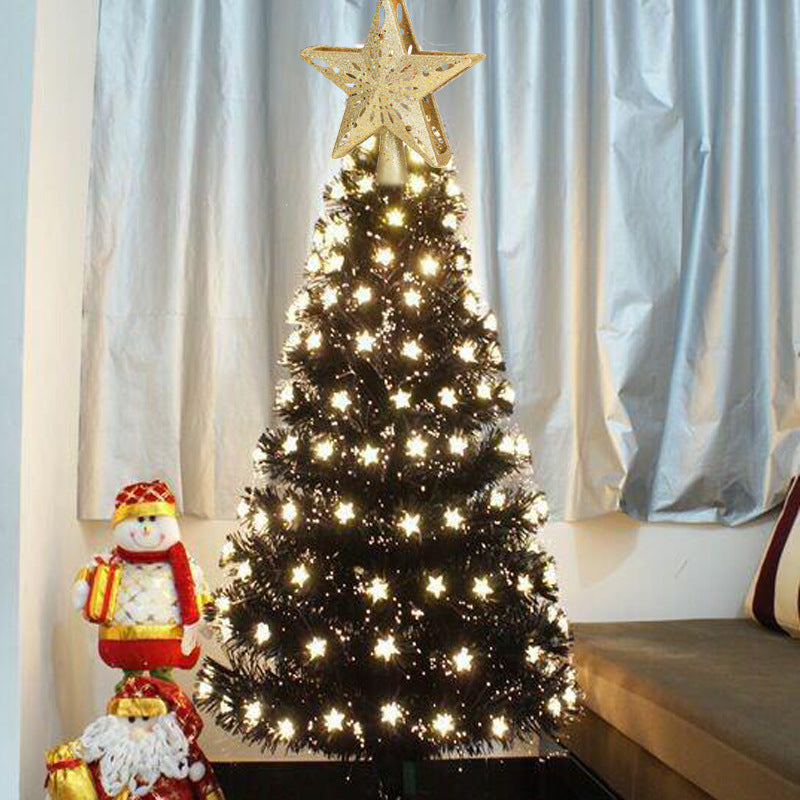 Glitter Star Tree Topper with Snowflake Projector – view 8