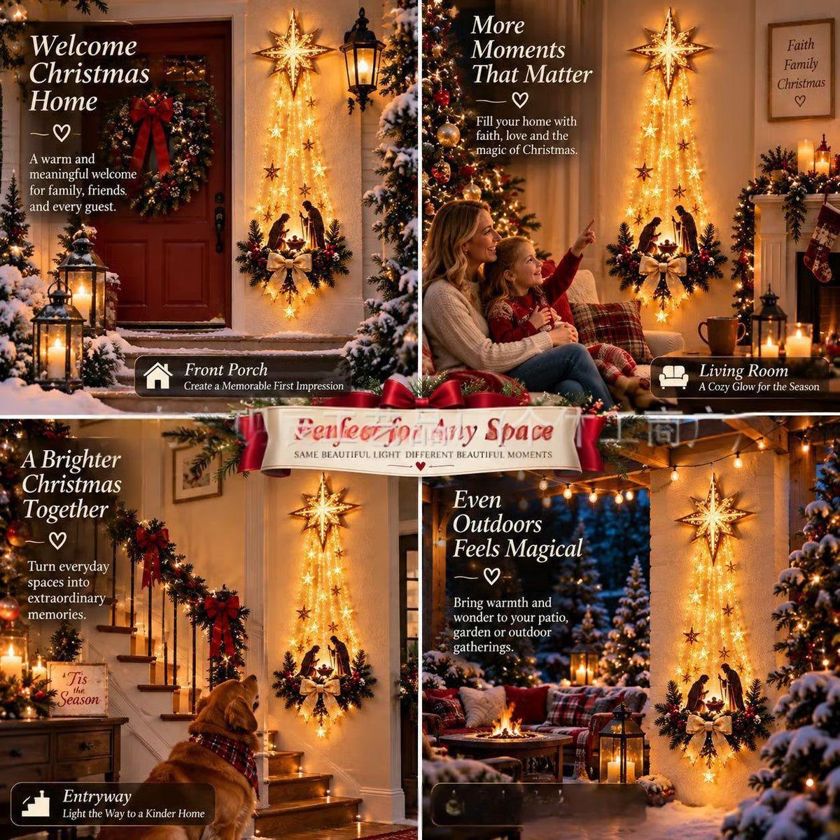 Lighted Nativity Wall Hanging – view 3