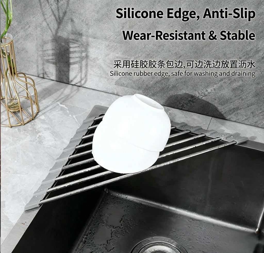 Roll-Up Corner Sink Drying Rack – view 2