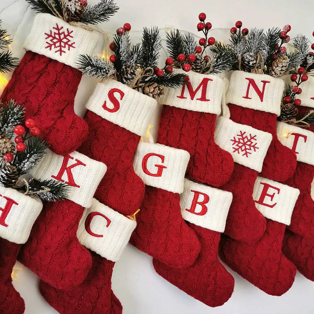 Knitted Initial Stocking Ornament – view 5