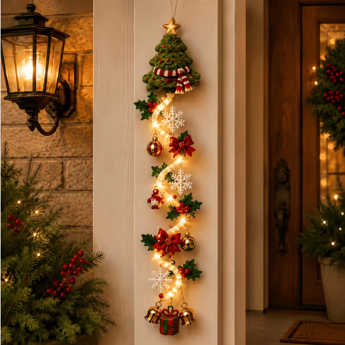 Glowing Christmas Door Garland Light