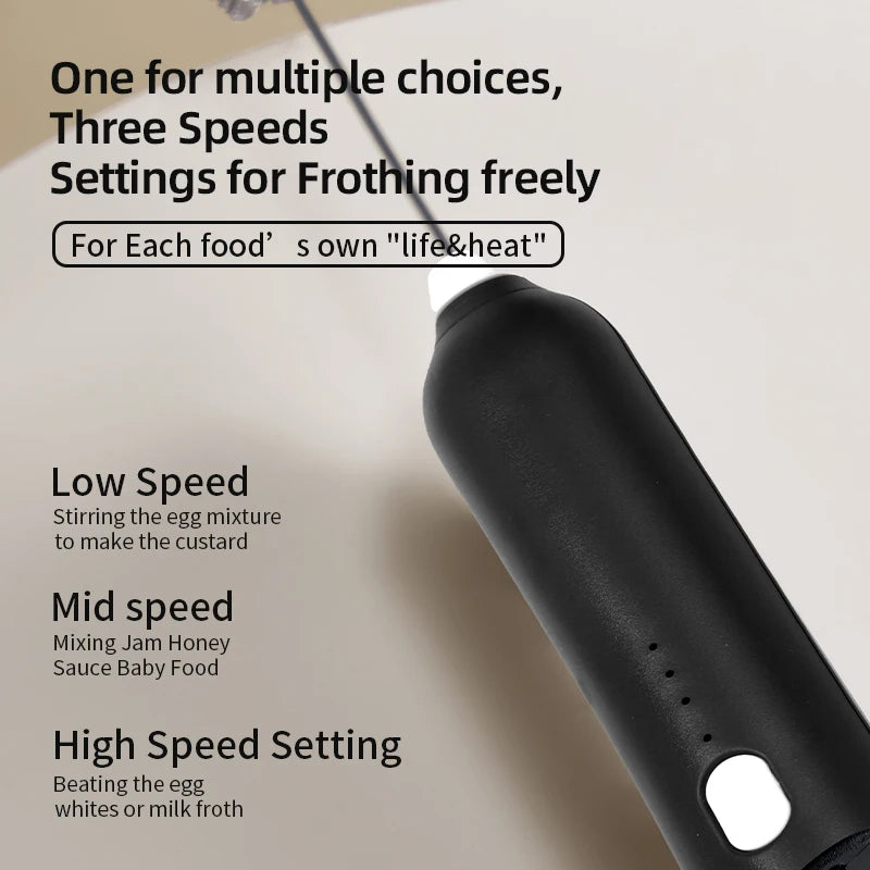 Rechargeable Milk Frother & Whisk – view 5