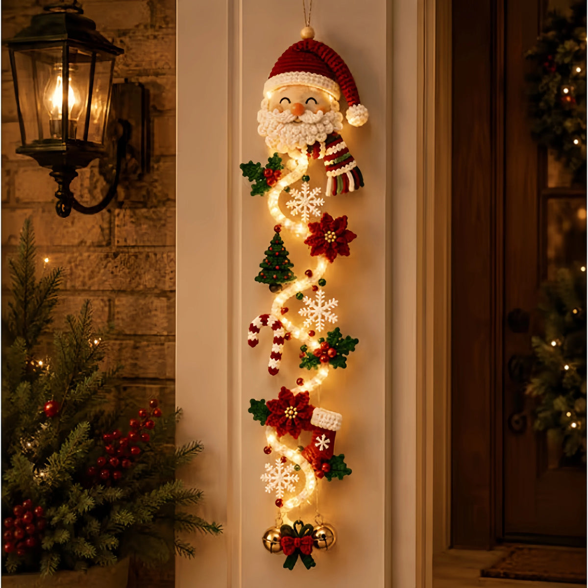 Glowing Christmas Door Garland Light