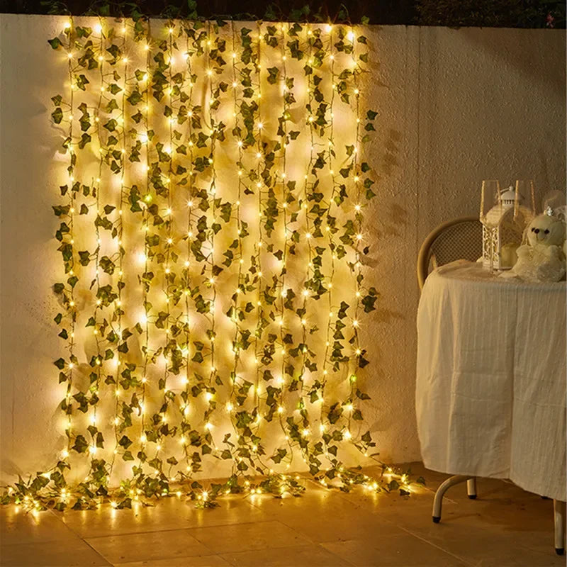 Green Leaf Vine Fairy Lights – view 2
