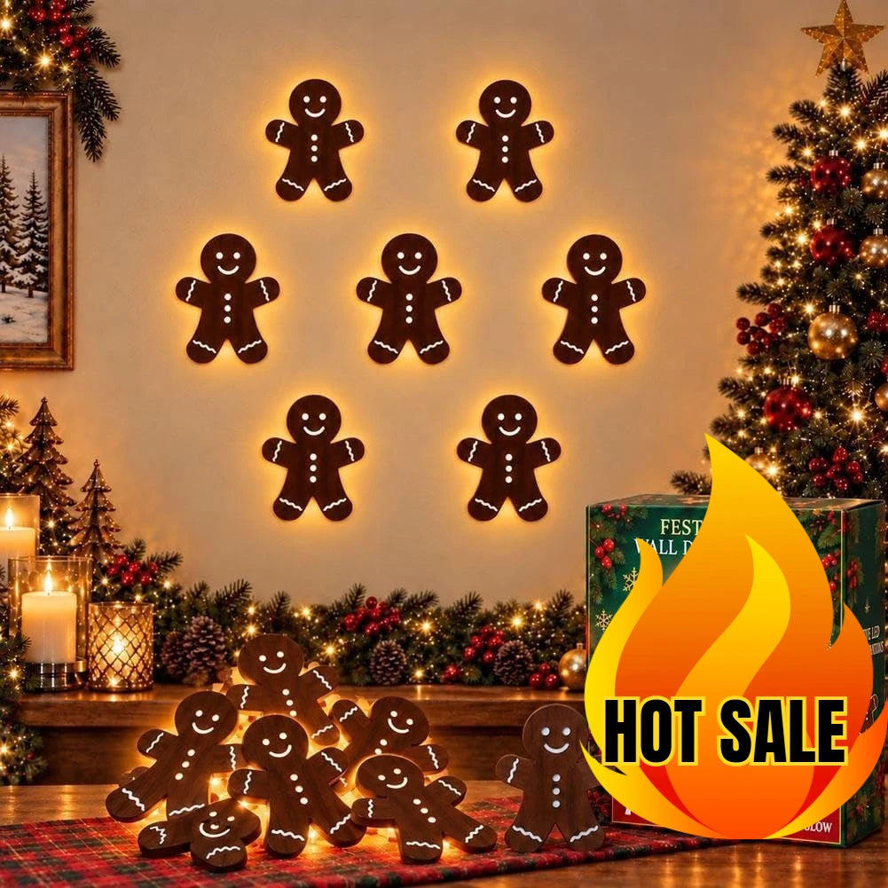 Santa Sleigh & Reindeer Glowing Wall Decor – view 12