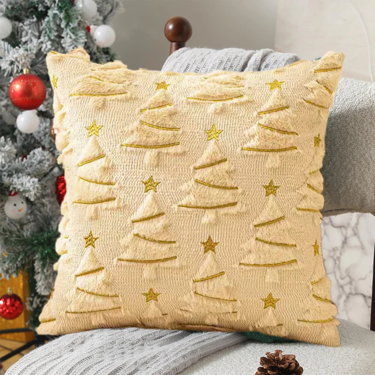 Plush Christmas Tree Pillow Cover – view 4