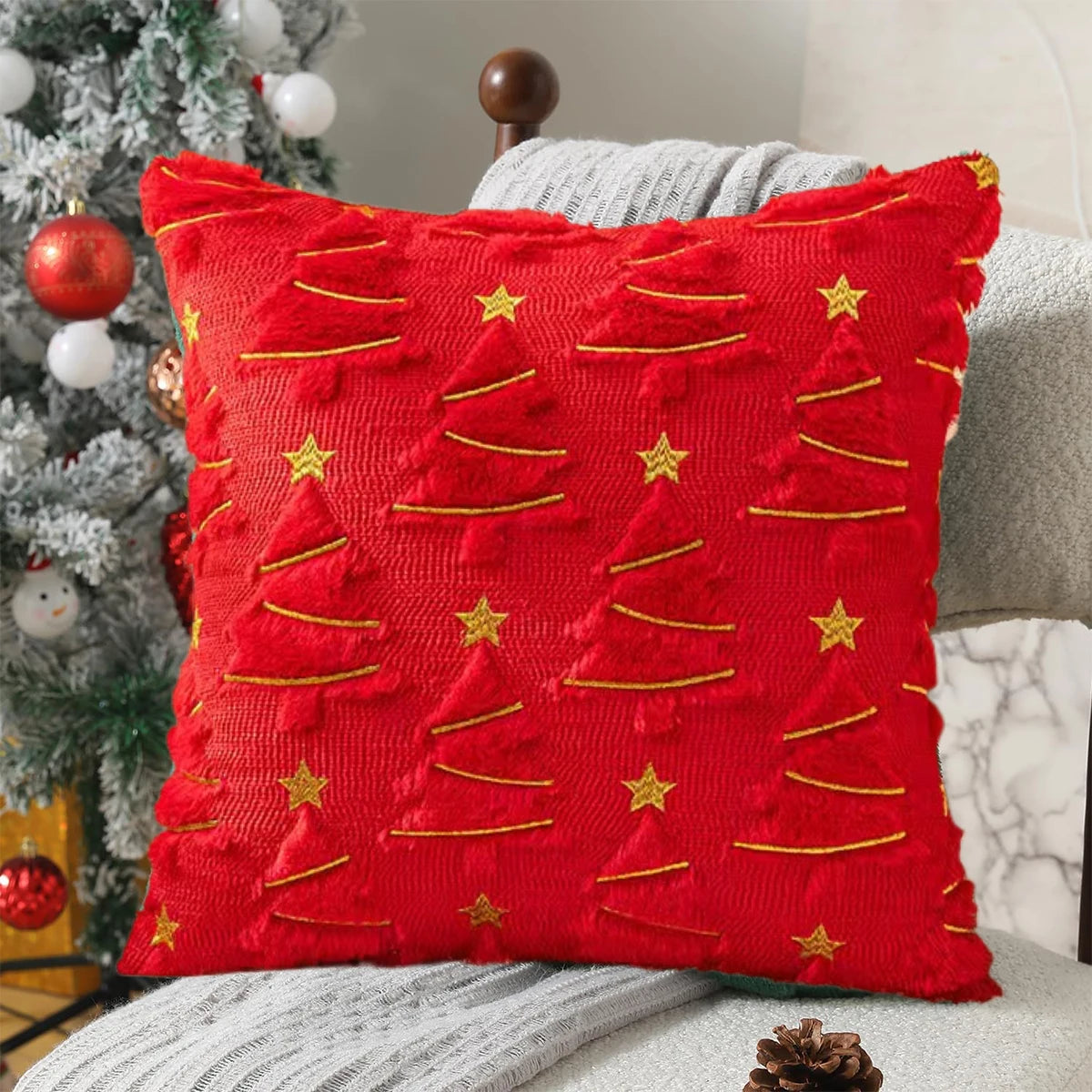 Plush Christmas Tree Pillow Cover – view 6