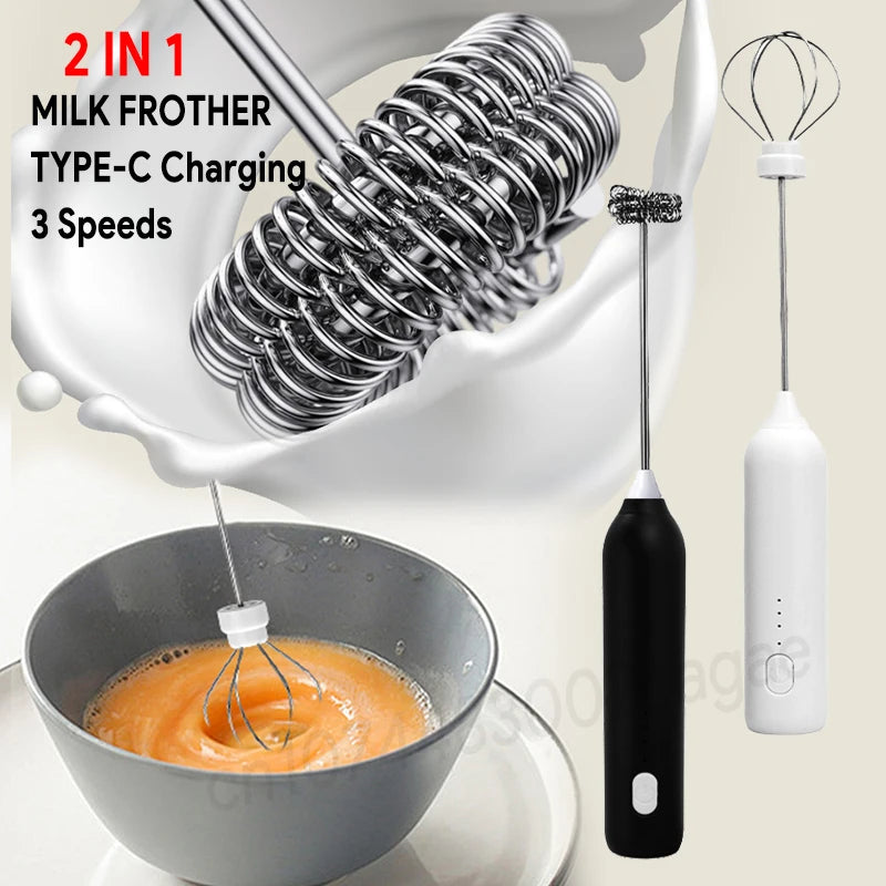 Rechargeable Milk Frother & Whisk – Home Hearth Well