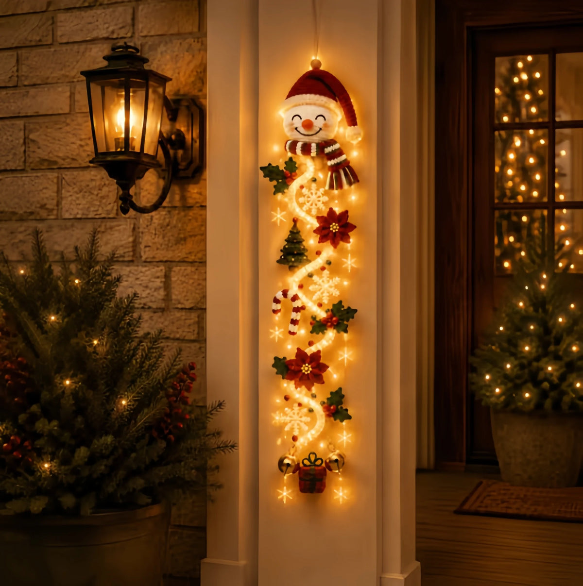 Glowing Christmas Door Garland Light