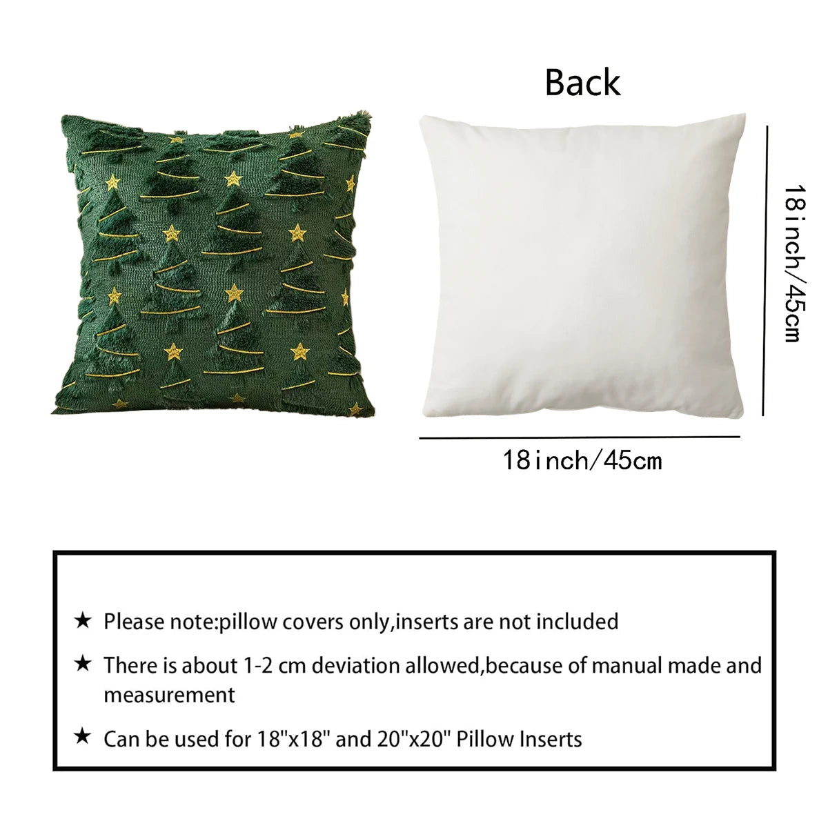 Plush Christmas Tree Pillow Cover – view 3