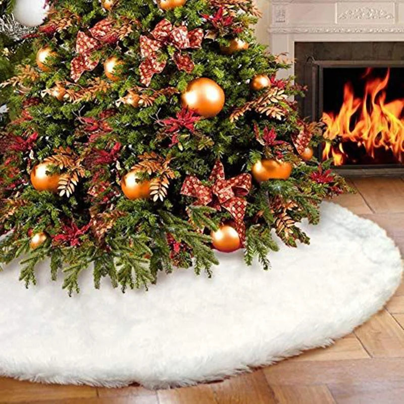 Faux Fur Christmas Tree Skirt – Home Hearth Well
