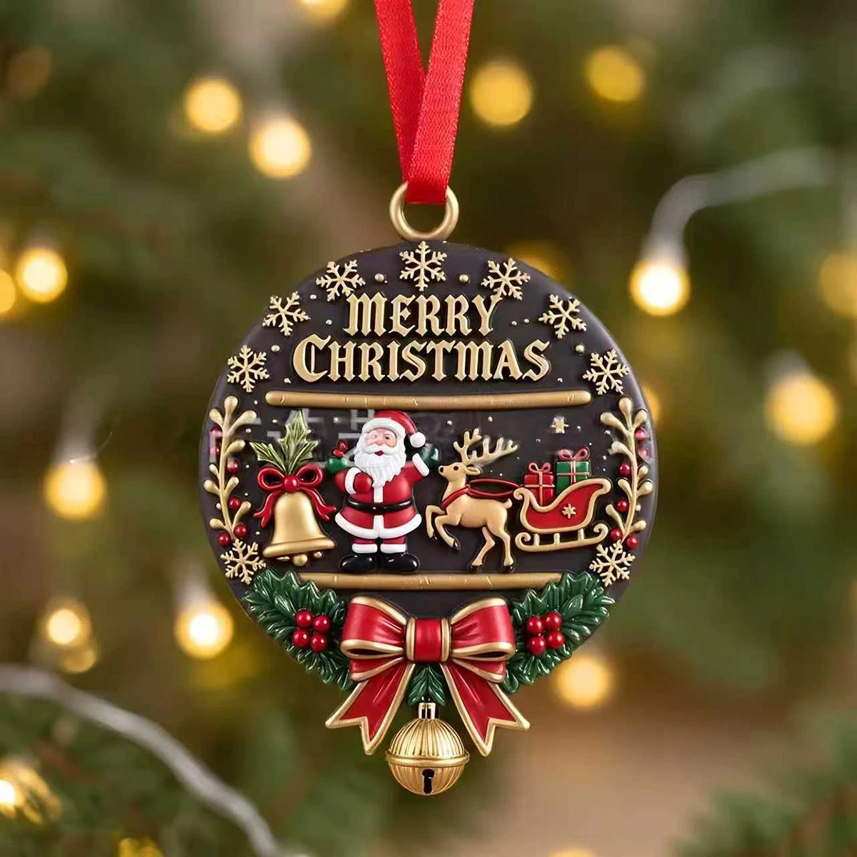 Snowflake & Santa Hanging Ornaments – view 6