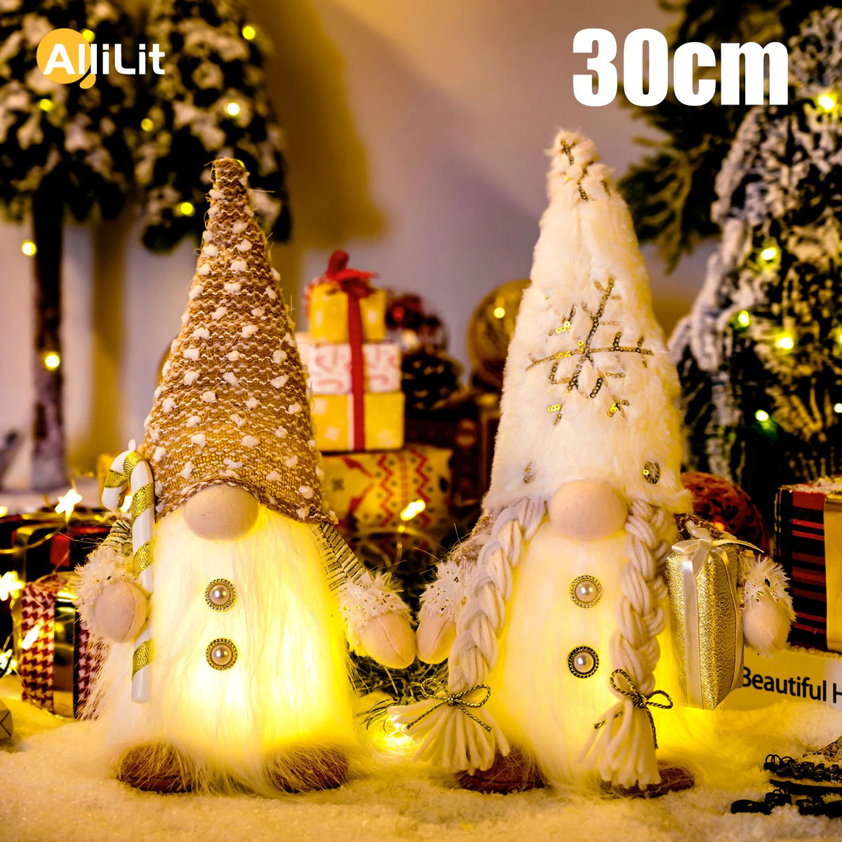 Glowing Christmas Gnome – Home Hearth Well