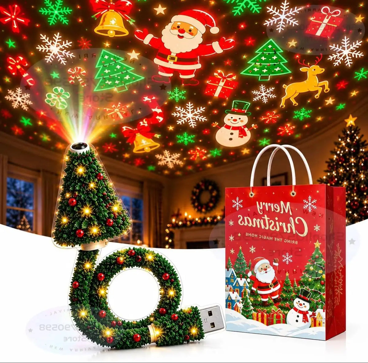 Christmas Tree Projector Night Light – Home Hearth Well