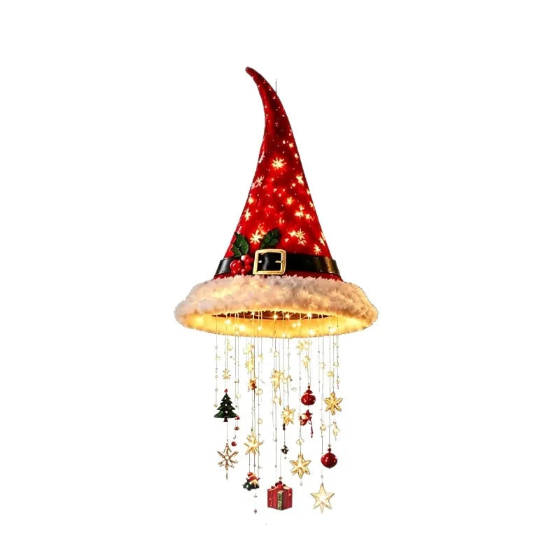 Crystal Cascade Santa Hat Light