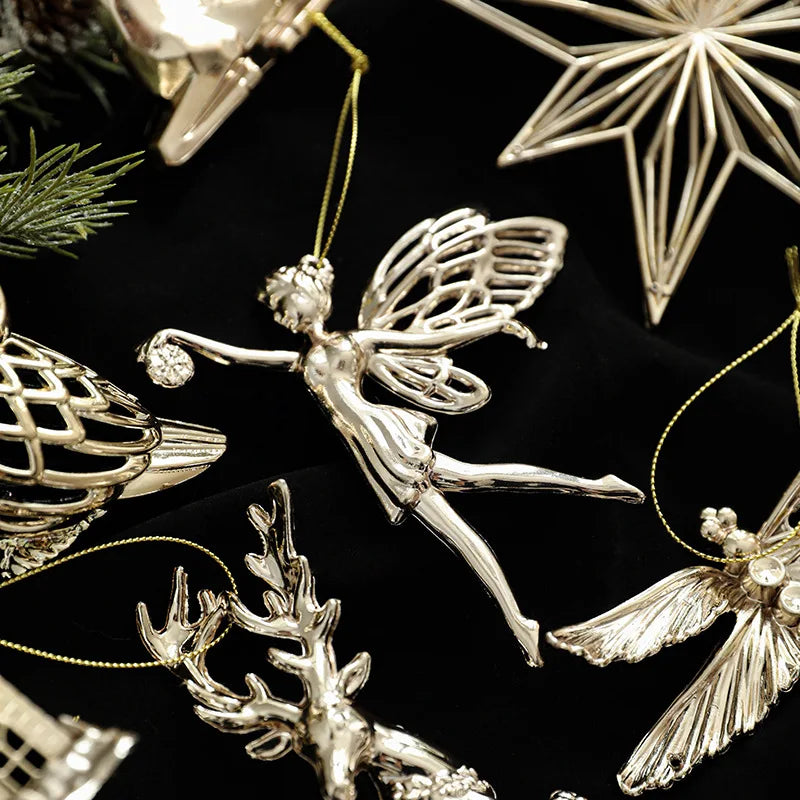 Gold Elk, Angel & Snowflake Ornaments – view 5