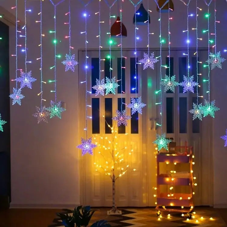 Snowflake Curtain Lights – view 2