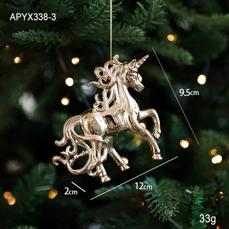 Gold Elk, Angel & Snowflake Ornaments – view 3