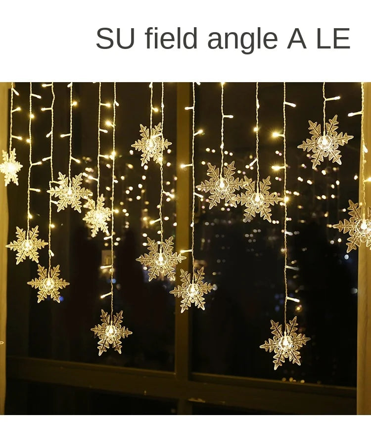 Snowflake Curtain Lights – view 14