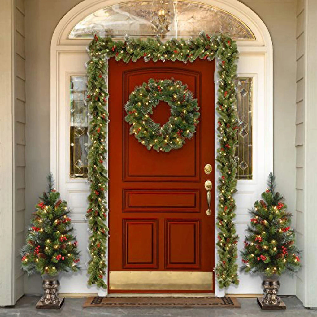 Pre-Lit Pinecone & Berry Christmas Wreath – view 11