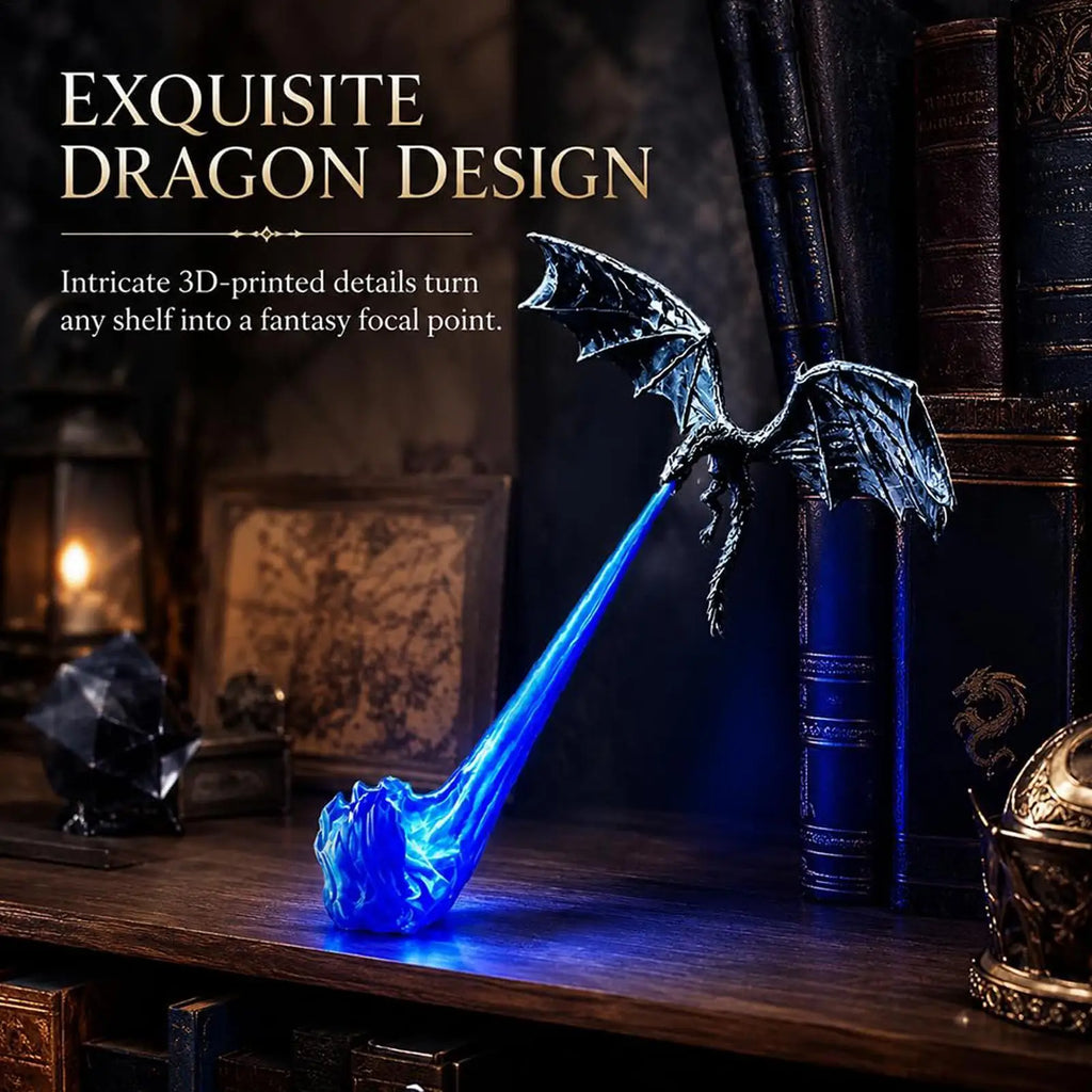 Fire-Breathing Dragon Shelf Lamp
