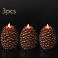Christmas Tree & Pinecone LED Candles – view 12