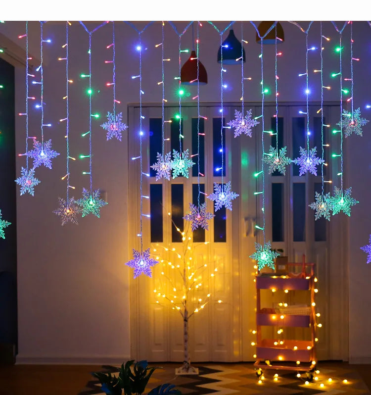 Snowflake Curtain Lights – view 11