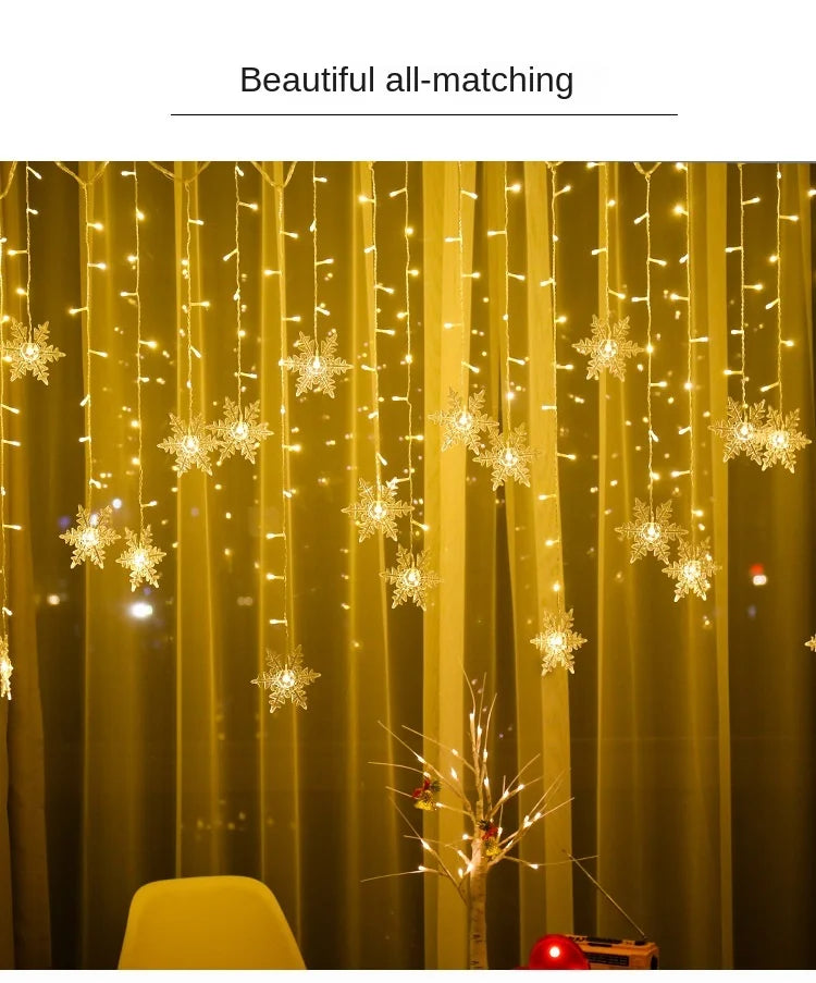 Snowflake Curtain Lights – view 8