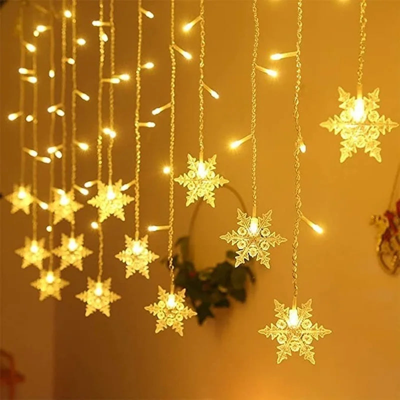 Snowflake Curtain Lights – view 3