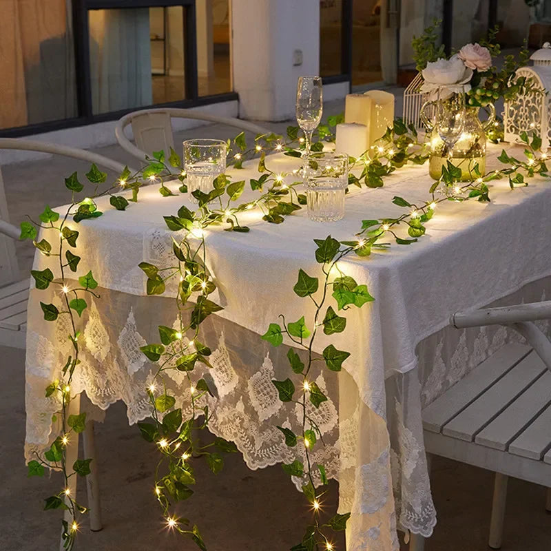 Green Leaf Vine Fairy Lights – view 5