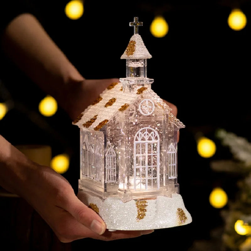 Lighted Church Snow Globe – view 4