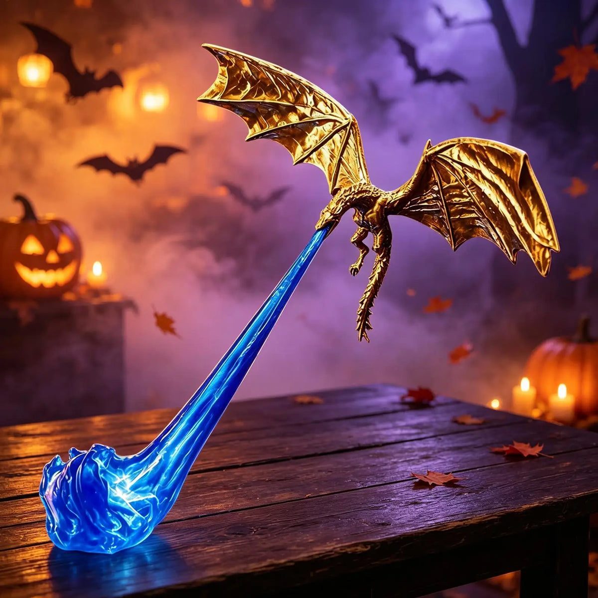 Fire-Breathing Dragon Shelf Lamp