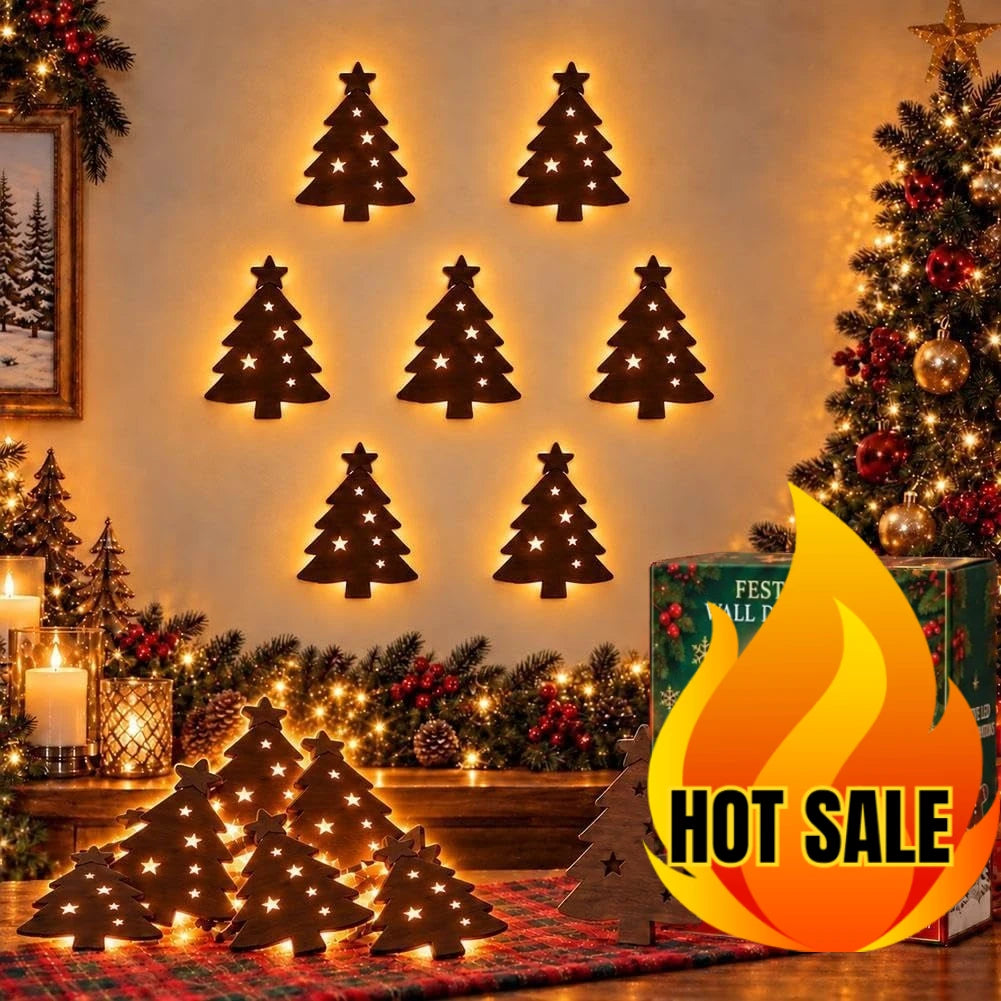 Santa Sleigh & Reindeer Glowing Wall Decor – view 13