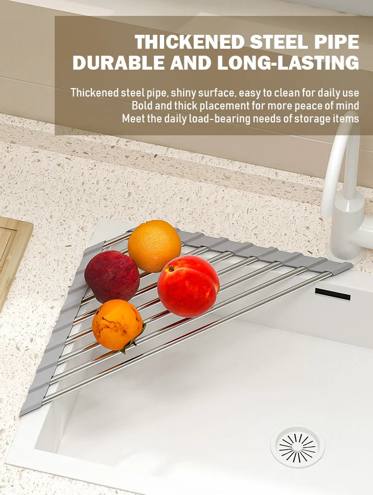 Roll-Up Corner Sink Drying Rack – view 3