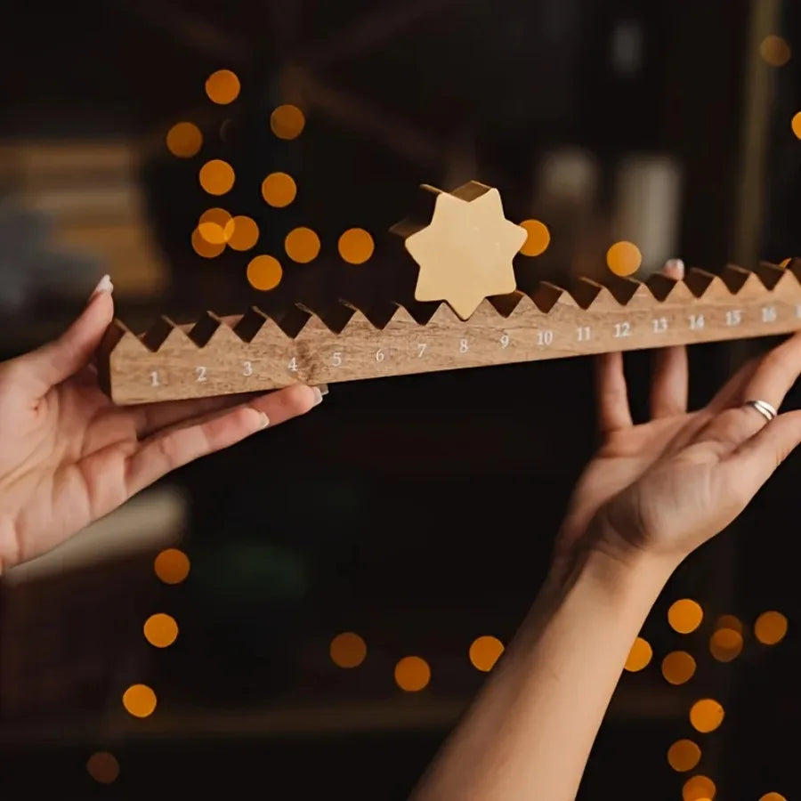 Wooden Star Advent Calendar – view 2