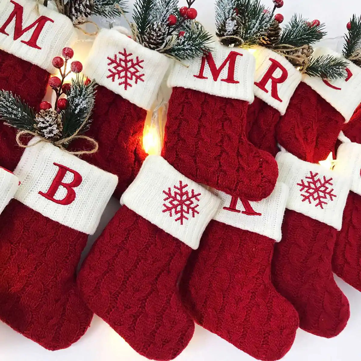 Knitted Initial Stocking Ornament – Home Hearth Well