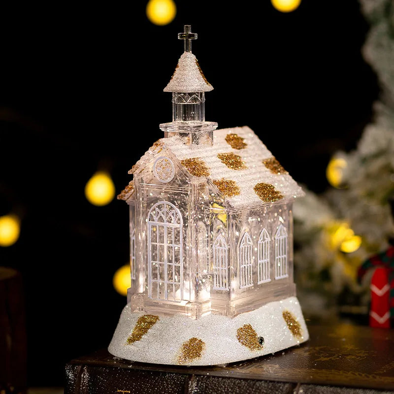 Lighted Church Snow Globe – view 2