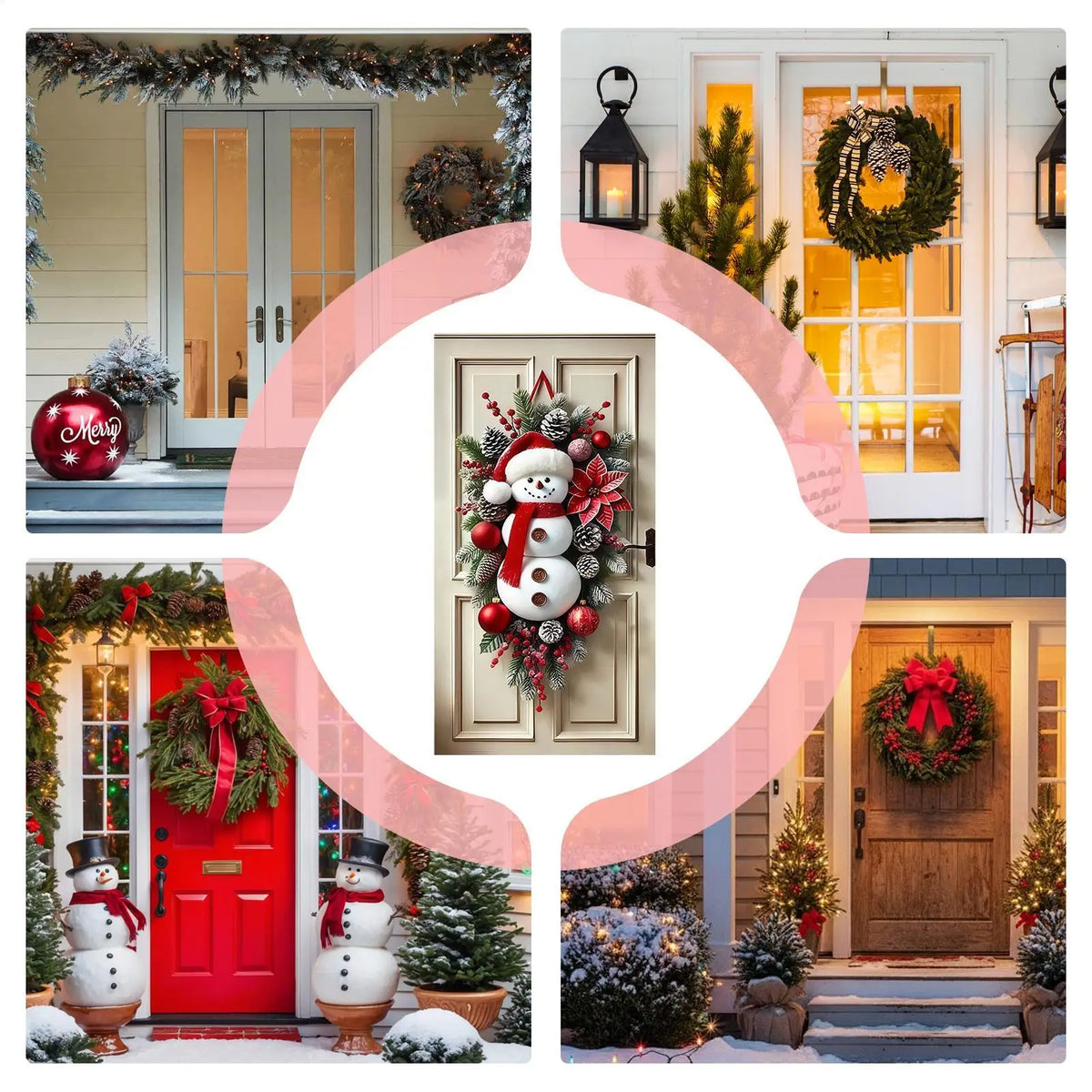 Snowman Door Wreath Banner – view 3