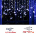 Snowflake Curtain Lights (10.5 ft, 8 Modes)