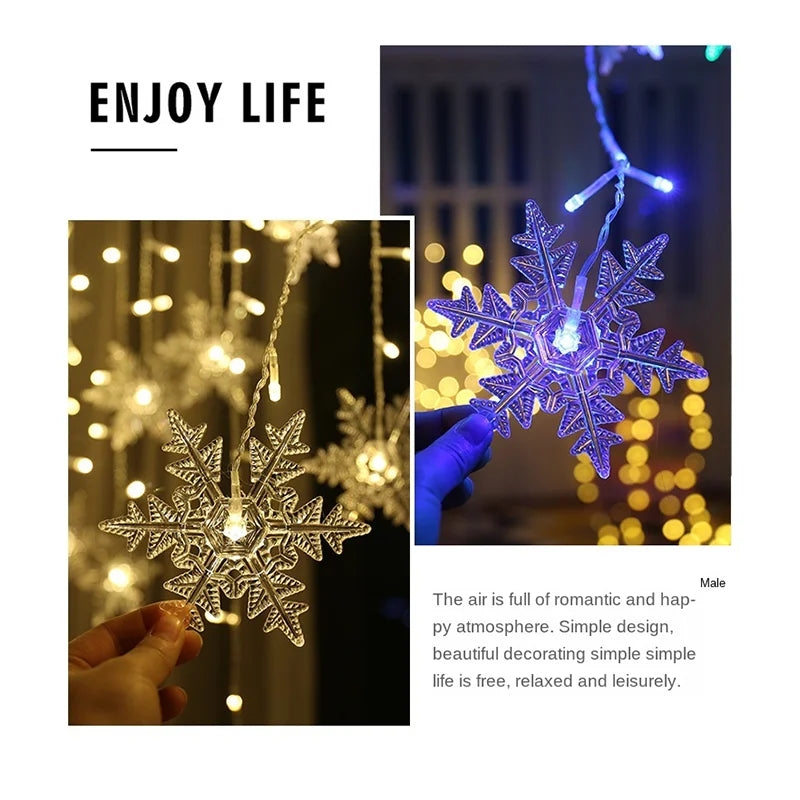 Snowflake Curtain Lights – view 4