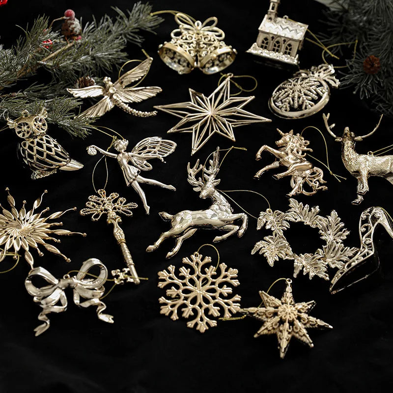Gold Elk, Angel & Snowflake Ornaments – view 4