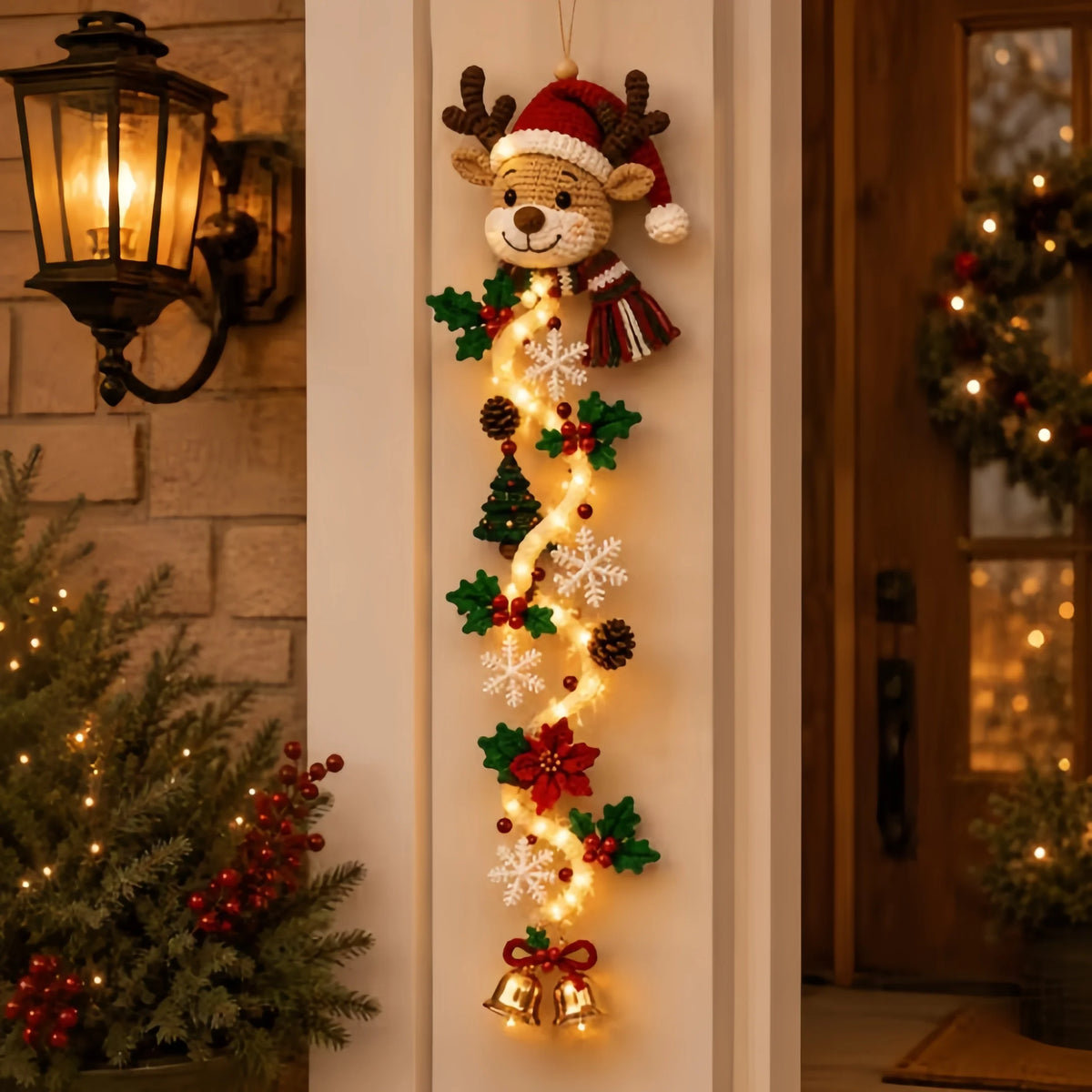 Glowing Christmas Door Garland Light