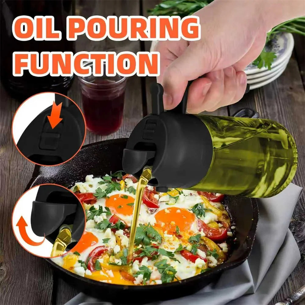 Olive oil sprayer used in the kitchen