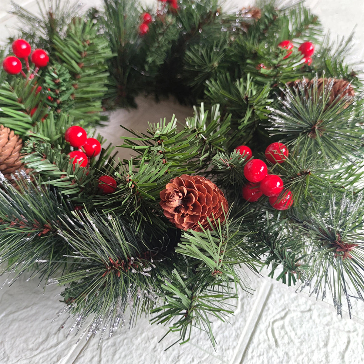 Pre-Lit Pinecone & Berry Christmas Wreath – view 14
