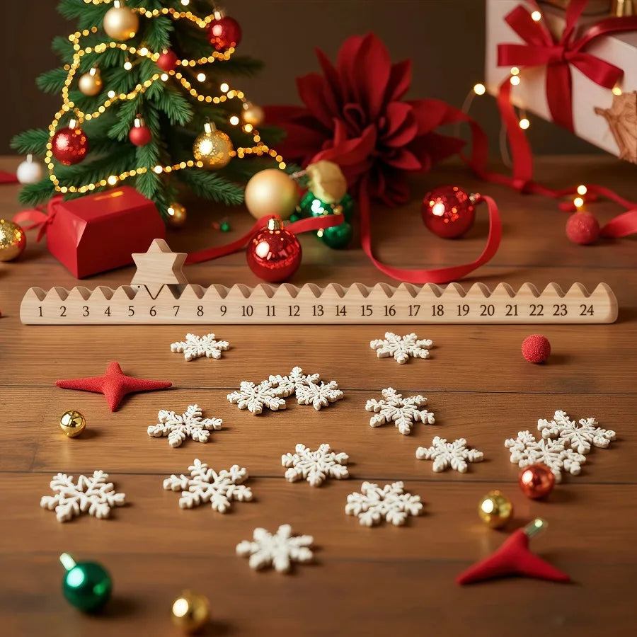 Wooden Star Advent Calendar – Home Hearth Well