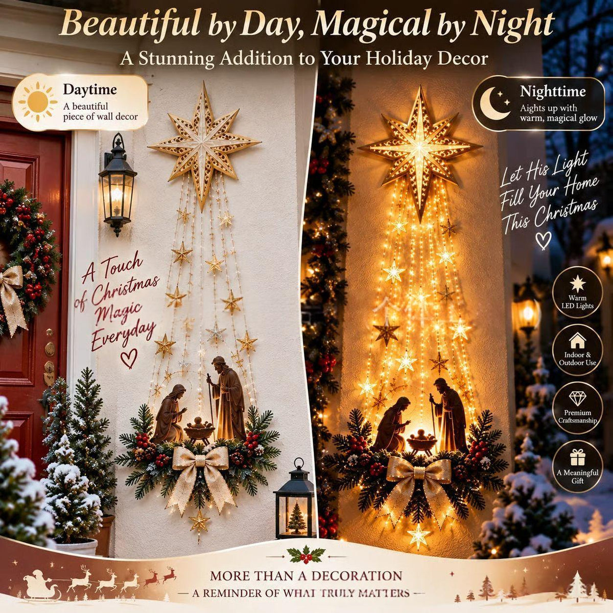 Lighted Nativity Wall Hanging – view 2