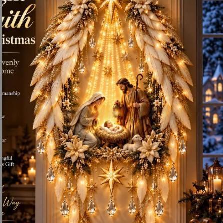 Lighted Nativity Wall Hanging – view 6