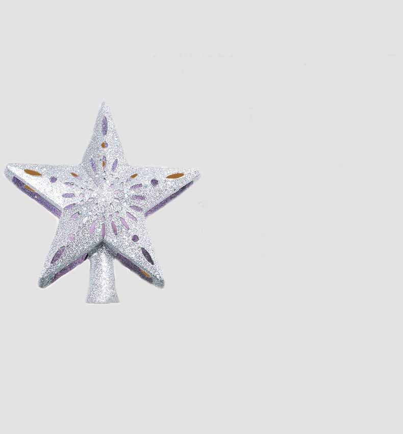 Glitter Star Tree Topper with Snowflake Projector – view 3